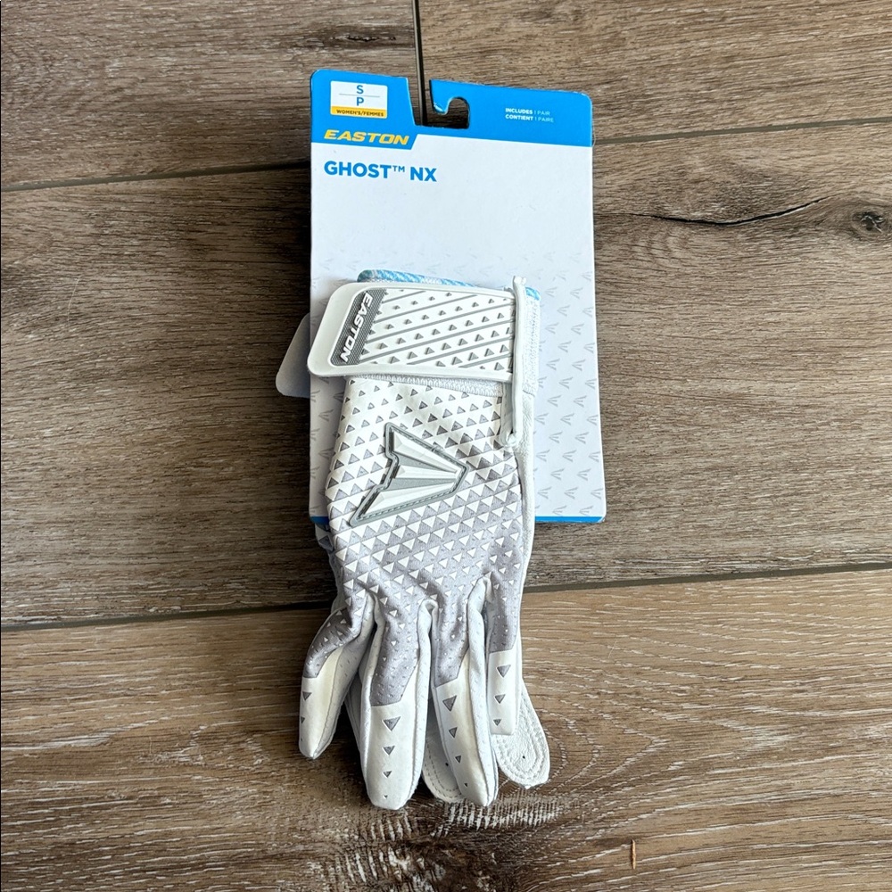 Easton Ghost NX White Batting Glove softball women's small NEW